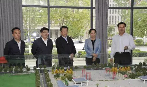 市長陳青，副市長王月成陪同省電力投資集團(tuán)公司總經(jīng)理李輝一行深入階州廣場視察