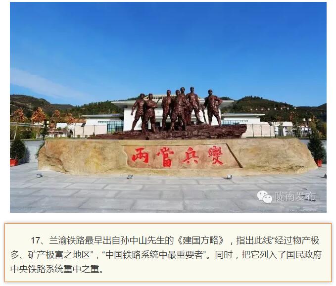 蘭渝鐵路最早由孫中山先生提出？在隴南，你不知道的事兒還有……