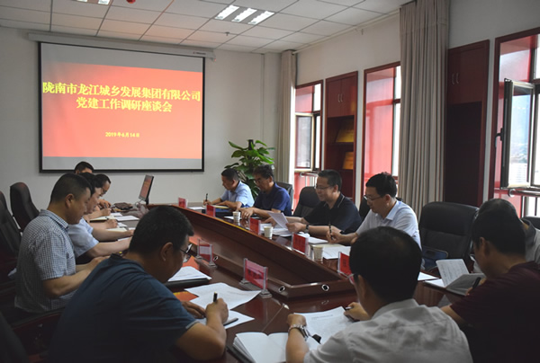 隴南市委常委、組織部部長楊郃調研指導市龍江城鄉(xiāng)發(fā)展集團公司黨建工作