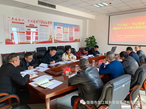市龍江集團(tuán)黨支部召開(kāi)“不忘初心、牢記使命”專(zhuān)題組織生活會(huì)和民主評(píng)議黨員會(huì)議