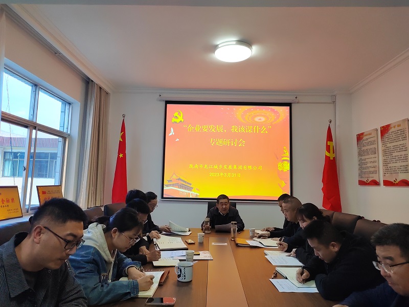 【“三抓三促”行動進行時】市龍江城鄉(xiāng)集團開展“隴南要發(fā)展，我該謀什么”——圍繞“加快集團公司高質(zhì)量發(fā)展，我該謀什么”專題研討